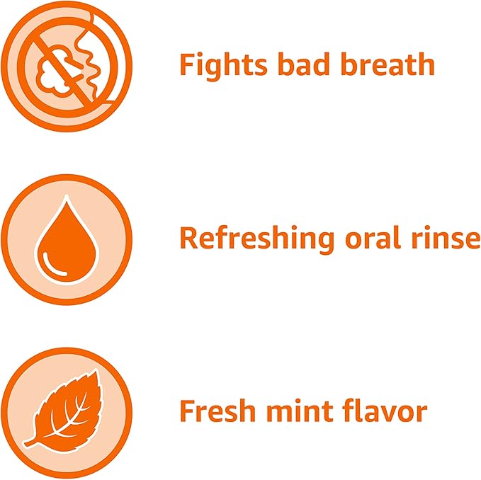Amazon Basics Fresh Breath Mouthwash, Mint, 50.7 Ounce (Pack of 1), (Previously Solimo)