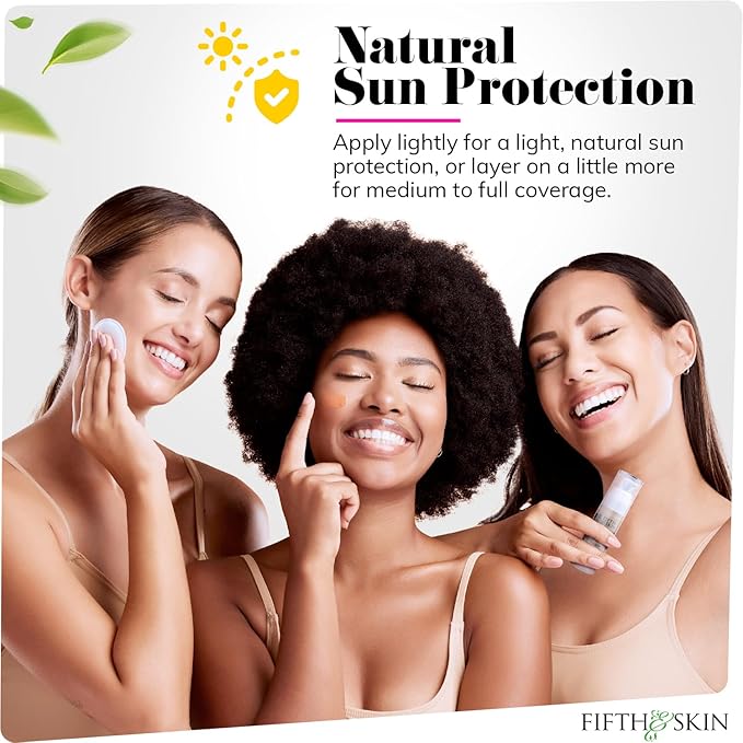 Fifth & Skin: Better’n Ur Skin Liquid Foundation (MOCHA LATTE) - Natural, Organic, Vegan, Cruelty-Free - Gluten-Free Beauty with Buildable Coverage and Palm-Free Luxury - 1 oz