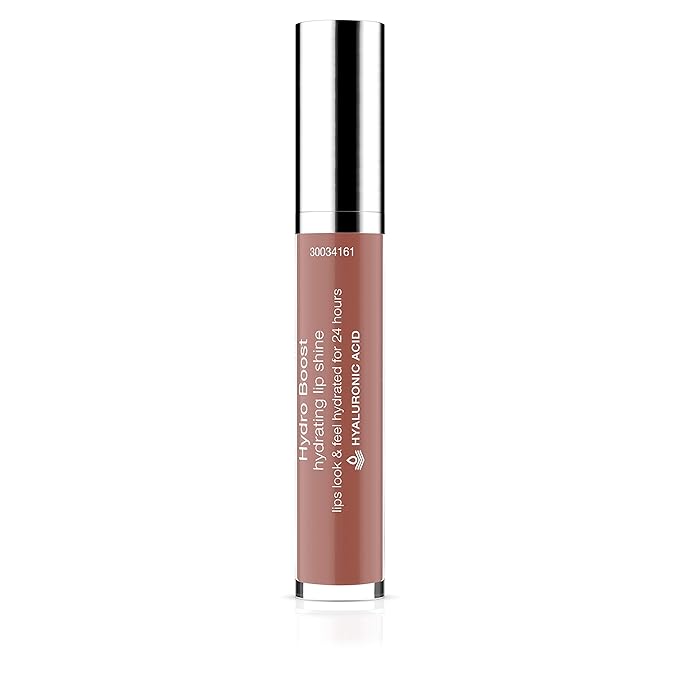 Neutrogena Hydro Boost Moisturizing Lip Gloss, Hydrating Non-Stick and Non-Drying Luminous Tinted Lip Shine with Hyaluronic Acid to Soften and Condition Lips, 27 Almond Nude Color, 0.10 oz