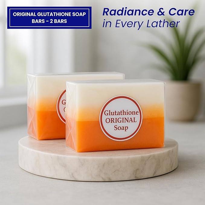Relumins Glutathione Soap Bars - New Year, New You Deep Cleansing & Hydrating Soap for Smooth, Refreshed Skin - Gentle Exfoliating Formula for Face & Body - 2 x 150g Bars
