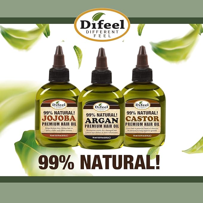 Difeel Premium Castor Plus Tea Tree - Pro-Growth + Scalp Care Premium Hair Oil 2.5 oz.