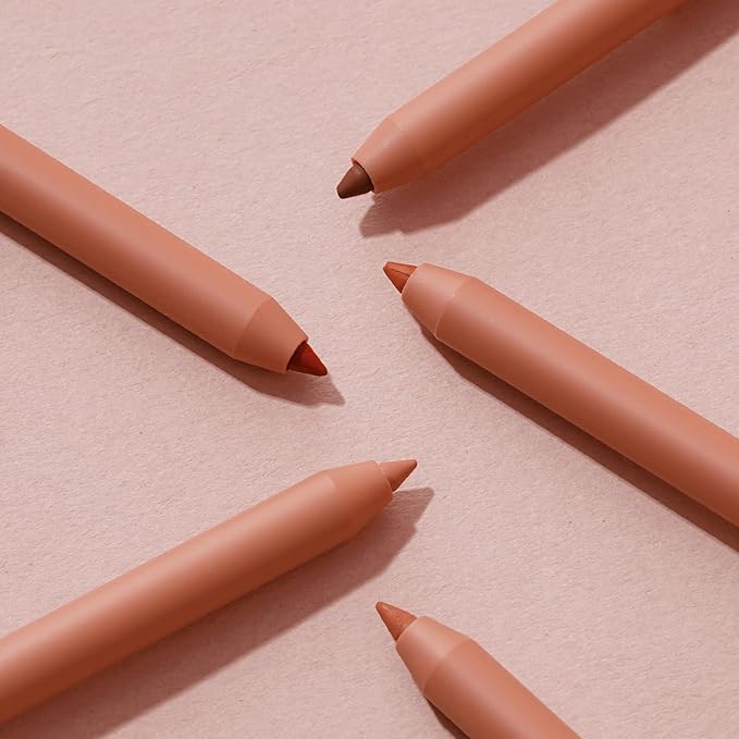 Nude Lip Liner Pencil, Automatic Waterproof Nude Pink Lipliner with Built-in Sharpener, Long Lasting Lip Liner for Lip Defining, Creamy, Soft, Highly Pigmented, Miss Victoria
