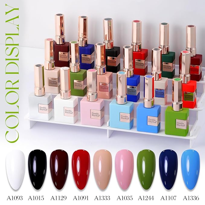 Double Rhythm 15ML Gel Nail Polish Pure Sheer Same Color Same Bottle Soak Off Gel Polish Art Manicure Salon DIY at Home for Women (Yellow-A1396)