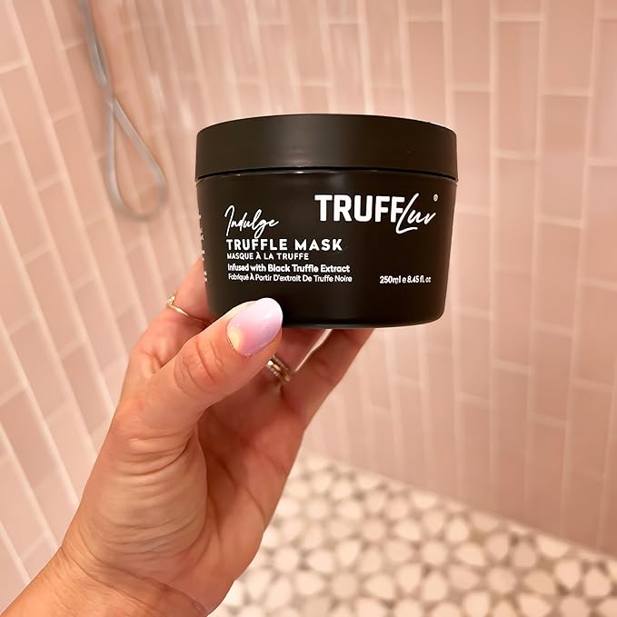 TruffLuv Indulge Collection Truffle Mask - Hydrating Strengthening Hair Mask Anti-Aging Enhances Shine 8.45 Fl Oz | Infused with Black Truffle Extract, Paraben Free, Sulfate Free