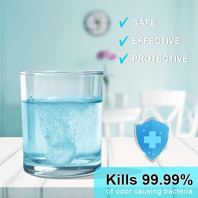 MySmile Retainer Cleaner Tablets - 120 Tabs (4 Months Supply) - Fresh in 3 Minutes - Denture Cleaning Tablets for Removes Plaque, Odors, Stains from Aligner, Invisalign, Mouth Guard, Night Guard
