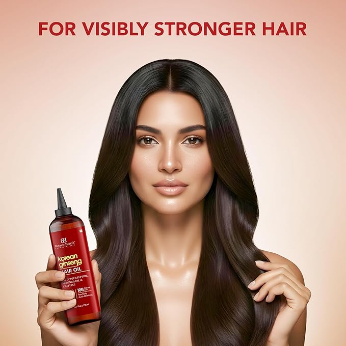 Botanic Hearth Hair Oil for Hair Growth & Home Hair Perm Kit | Strengthening Dry, Frizzy, Damaged Hair & Scalp Treatment | Korean Ginseng Hair Oil – 6.7 Fl Oz