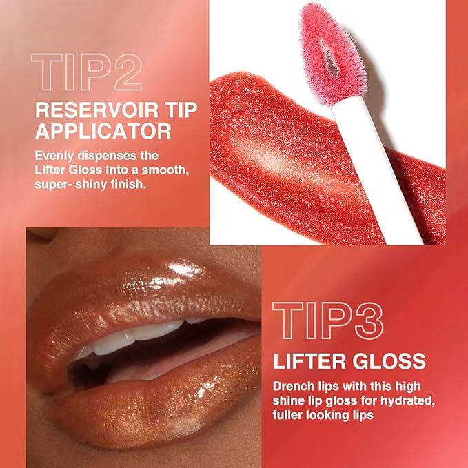 Clear Lip Gloss Lip Plumper Gloss Tinted Glitter Lipgloss Lip Oil Teens Moisturizing High Shine And Vegan Plumping Lip Gloss For Women Girls Long-Lasting Dry Lip Care (01# Clear Shimmer)