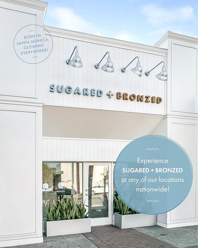 SUGARED + BRONZED Sunless Tanning Glow Drops, Face and Body Self Tanner, Customizable for a Natural Glow, Clean Formula, Streak Free Self Tanning Serum, Suitable for All Skin Types, Vegan, 1 Fl Oz