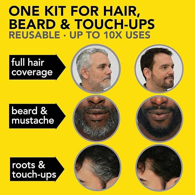 2X Reusable Hair & Beard Dye for Men – Medium Blond | Up to 10 Uses, 7 Minutes | Natural Gray Coverage, No-Drip Cream with SkinArmour® – Cleverman
