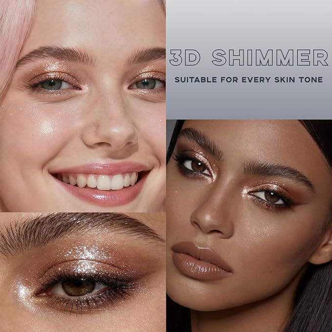 Light Brown Eyeshadow Palette, Glitter Neutral Taupe Brown Eye Shadow for Older Women Waterproof LongLasting Shimmer Metallic Nude Eyeshadow Makeup