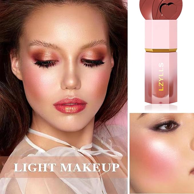 Cream Blush Stick with Brush,Waterproof Multi Cream Blush Skin C1