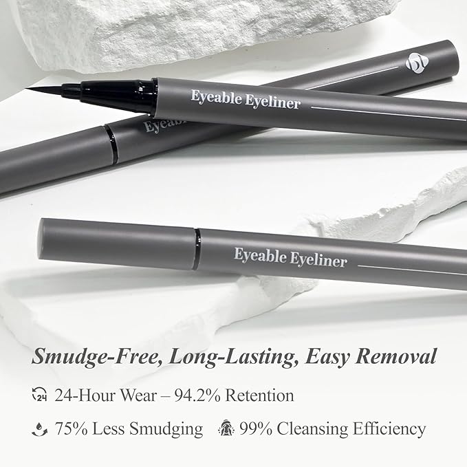 BL Lashes Liquid Eyeliner – 24Hr Long Lasting, Smudge Proof & Fade Resistant, Ultra Precision Brush Tip, Easy Removal Formula, Safe for Lash Extensions & Lift (Black, 0.5ml)