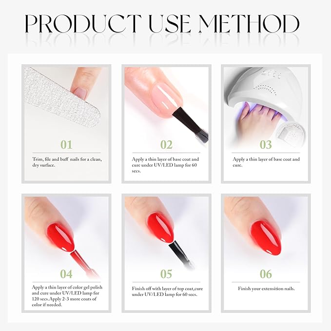 Double Rhythm 15ML Gel Nail Polish Pure Sheer Same Color Same Bottle Soak Off Gel Polish Art Manicure Salon DIY at Home for Women (Baby Pink-A1334)