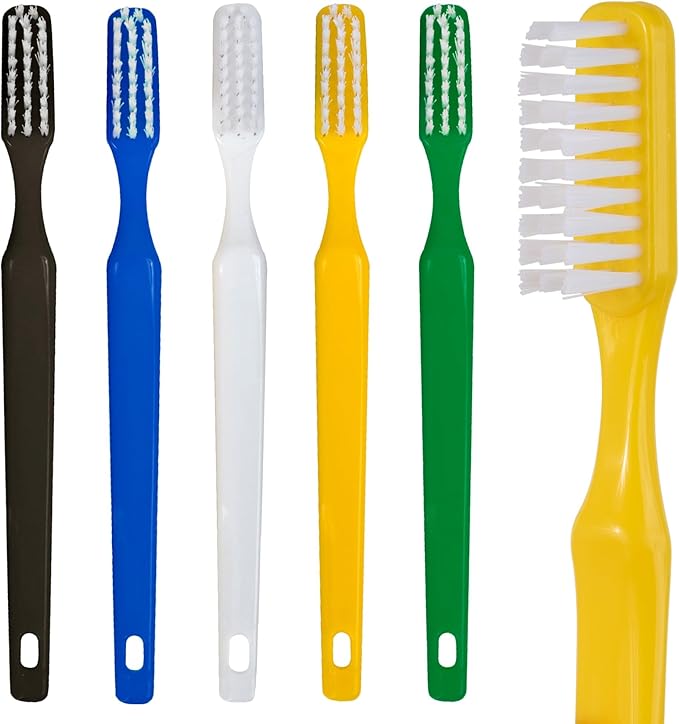 Trail maker 100 Pack 46 Soft Bristle Head Toothbrushes in Assorted Colors - Hospitality, Hotel, Charity, Donation