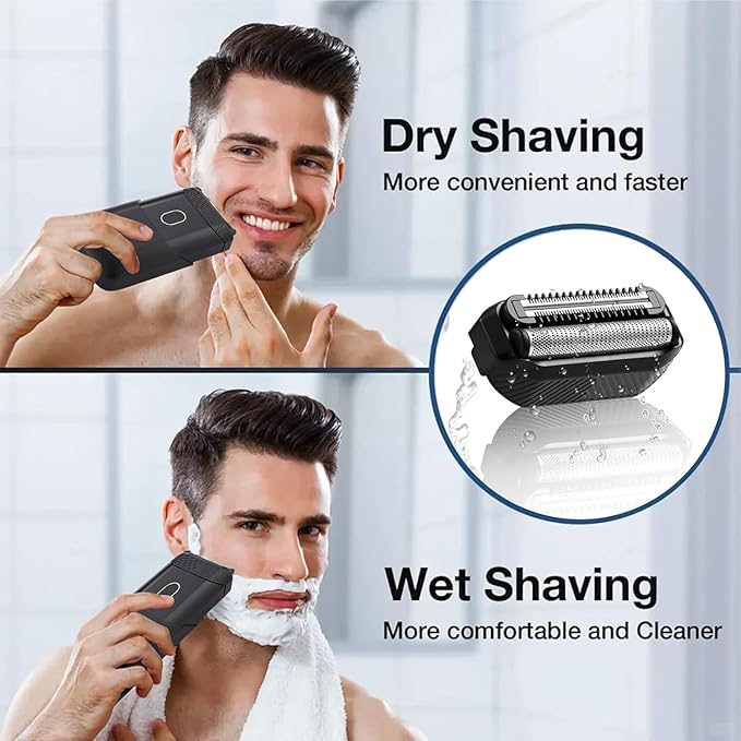 Replacement Foil Blade Compatible with MANSCAPED The Handyman，Foil Blades for Portable Men’s Travel Facial Hair Groomer(3Pack）