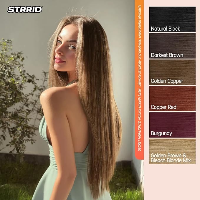 Clip in Hair Extensions Straight 26 Inch Long Invisible Synthetic Extension 5PCS Thick Fake Heat Resistant Clips on Hairpieces for Women Weddings Party Daily Use Golden Copper 8.1 Oz