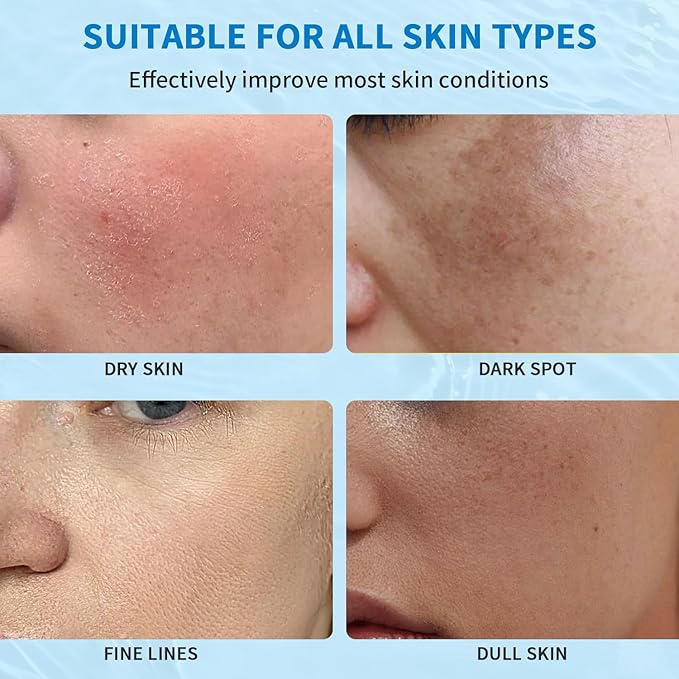 12 Pack Sheet Face Masks Skincare, Collagen Face Mask Hyaluronic Acid Hydrating Face Sheet Masks, Vitamin C Face Masks for All Skin Types, Moisturizing, Brightening, Anti-Aging, Valentine's Day Gift