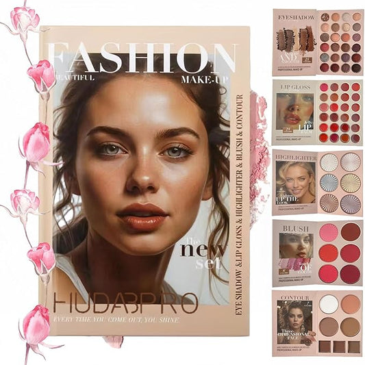 K'APEINE 67 Colors Makeup Palette, Foldable 5-in-1Face, Eyes & Lips | Contour, Blush, Highlighter & Eyeshadow | Highly Pigment Long-Lasting Multipurpose Makeup Kit Eyeshadow Palette for Women