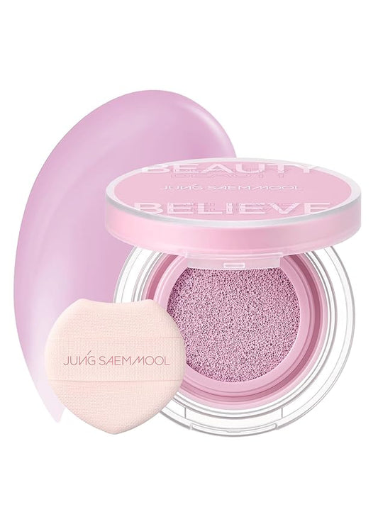 JUNG SAEM MOOL Artist Cushion Blush Blur | Matte & Soft Finish, Korean Liquid Blush for cheeks, Easy to Blend with Puff (Fuzzy Lavender)