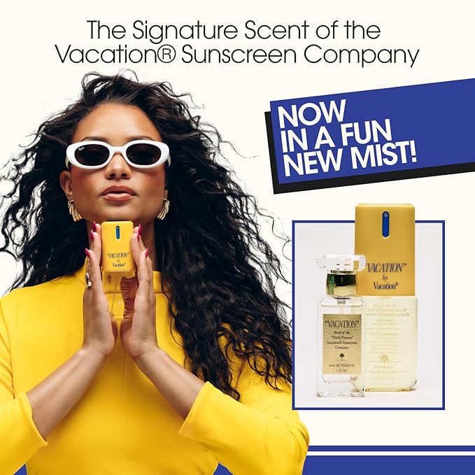 VACATION" Body Mist, Perfumed Body Spray for Women & Men, Coconut, Banana, Pool Water & Swimsuit Fabric Scent, Layer with Eau de Toilette, Beach Summer Fragrance, Travel Size 3 fl oz