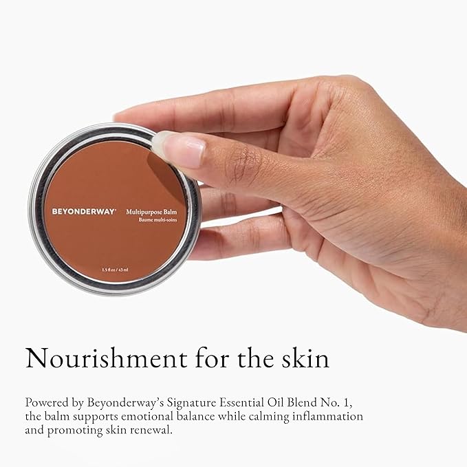 Multipurpose Balm - Essential Oil Blend of Helichrysum, Frankincense, Petitgrain & Lavender - Antioxidant Repair, Travel-Size 1.5oz - Cruelty-Free Intensive Skin Care Treatment