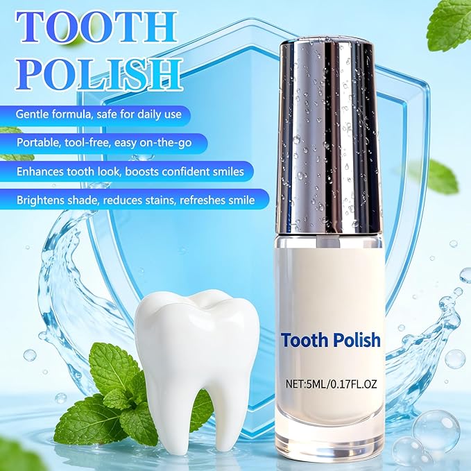 2 Pcs Tooth Paint,Tooth Polish,Teeth Whitening Paint & Polish Kit, Portable Teeth Whitening for Daily Use (2Pcs)