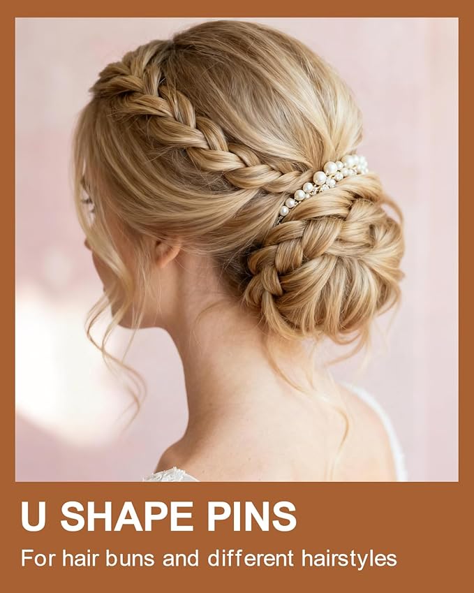 MAORULU Hair Bobby Pins with Cute Case, 250 CT Hair Pins for Buns, Premium U Hair Accessories for Women, Girls and Kids, Great for All Hair Types (Variety U & Bobby Pins Brown)