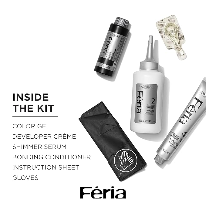 L'Oreal Paris Feria Multi-Faceted Shimmering Permanent Hair Color, 56 Brilliant Bordeaux (Auburn Brown), Pack of 1 Hair Dye Kit