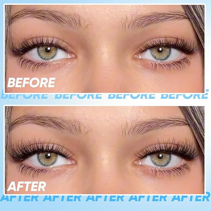 TNFVLONEINS Lash Clusters Kit Natural Lash Extension Kit Wispy Eyelash Clusters C Curl Eyelash Extension Kit Short Individual Lashes Clusters Eyelash Extensions Kit Waterproof Individual Lashes Kit