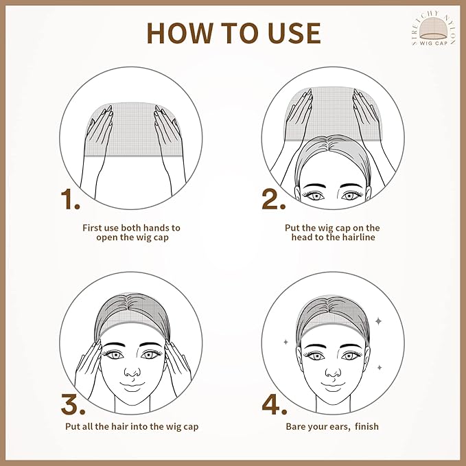 Teenitor HD Wig Cap, 20pcs Wig Cap Ultra Thin Wig Caps for Women, Wig Caps for Women HD Wig Caps, Wig Caps for Women Lace Front, Stocking Caps Wig Cap HD Caps for Wig Nude