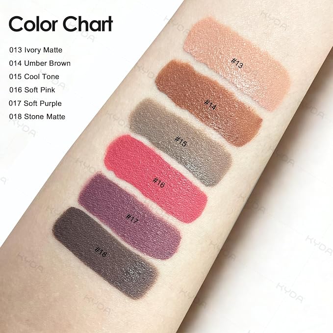 KYDA Liquid Matte Eyeshadow, Soft Matte Purple Eyeshadow, Long-wearing Crease-Resistant Velvet Eyes Tint, Smooth Cream-to-Powder Texture, Multiuse Makeup for Eyes, Cheeks and Lips