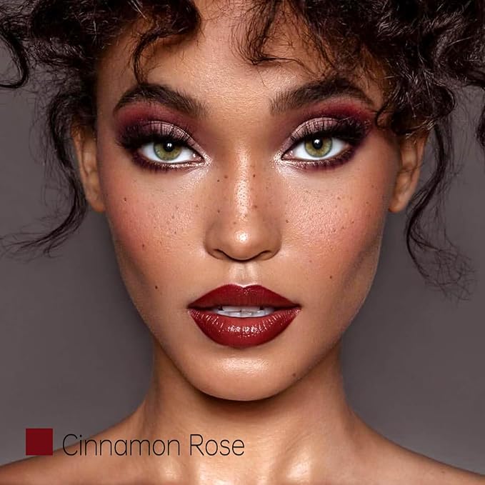 ilembane Deep Red Moisturizing Lipstick – Hydrating Cream Lip Balm for Dry, Chapped Lips, Bold Glossy Finish, Lightweight Vegan Lip Color, Long-Lasting Smooth Wear for Women & Girls (Cinnamon Rose)