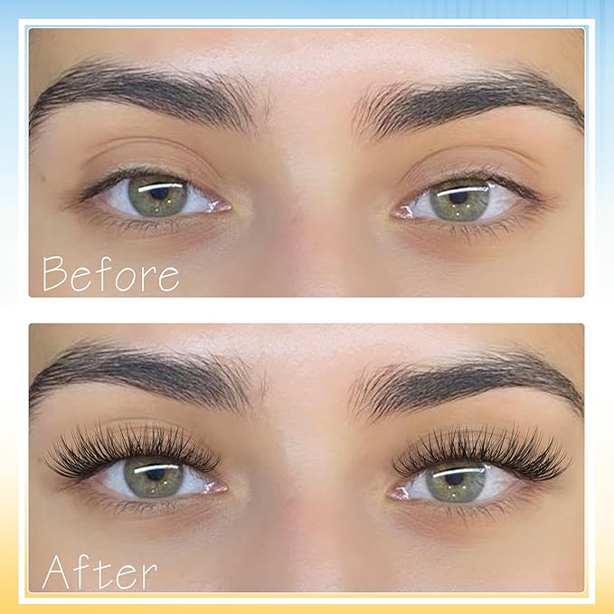 TNFVLONEINS Wispy Lash Clusters Kit Natural Lash Extension Kit C curl Eyelash Extension Kit Short Cluster Eyelash Extensions Soft Individual Lashes Kit Eyelash Clusters with Bond and Seal and Tweezers