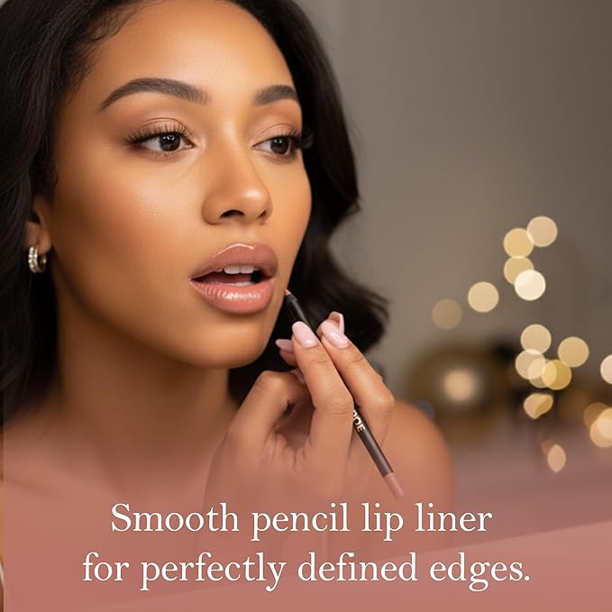 ROUGINE Lip Gloss and Lip Liner Set for Women – Daddy’s Girl Gloss Finish – Smooth Shine Lip Gloss, Soft Glide Lip Liner Pencil – Hydrating Makeup Lip Moisturizer Combo – Vitamin E & Shea Butter