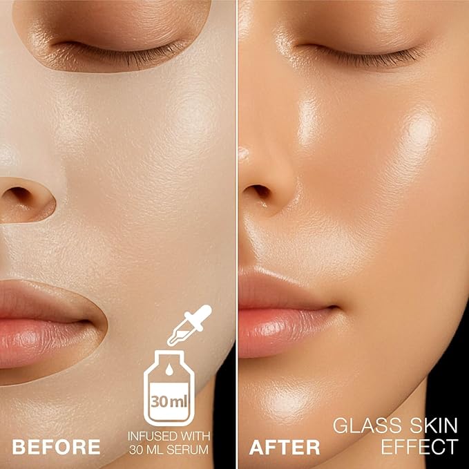 STARSKIN Close-Up 4x40g, Coconut Bio-Cellulose Firming Face Mask for all Skin Types, Face Lifting Korean Skincare Mask, Skin Elasticity Improvement and Rejuvenating Effect, K Beauty Skincare