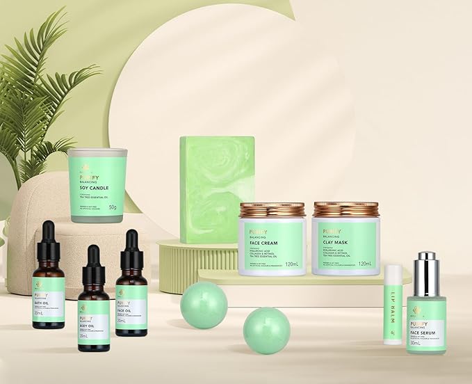 30pcs Valentines Day Gifts for Men & Women, Facial Skin Care Set & Spa Ki, Self-Care Relaxation Gift, Skin Care Collection, Tea Tree Essential Oil, Serum, Dad, Mother's Day, Christmas, Birthday