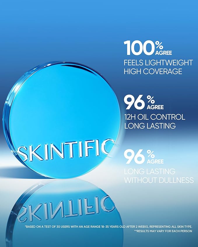 Velvet Matte Cushion Foundation Blue #01 Vanilla| Full Coverage,12H Oil Control,Ideal for Oily & Combination Skin,Waterproof,Long-Lasting, Lightweight, Hydrating,Transfer-Proof
