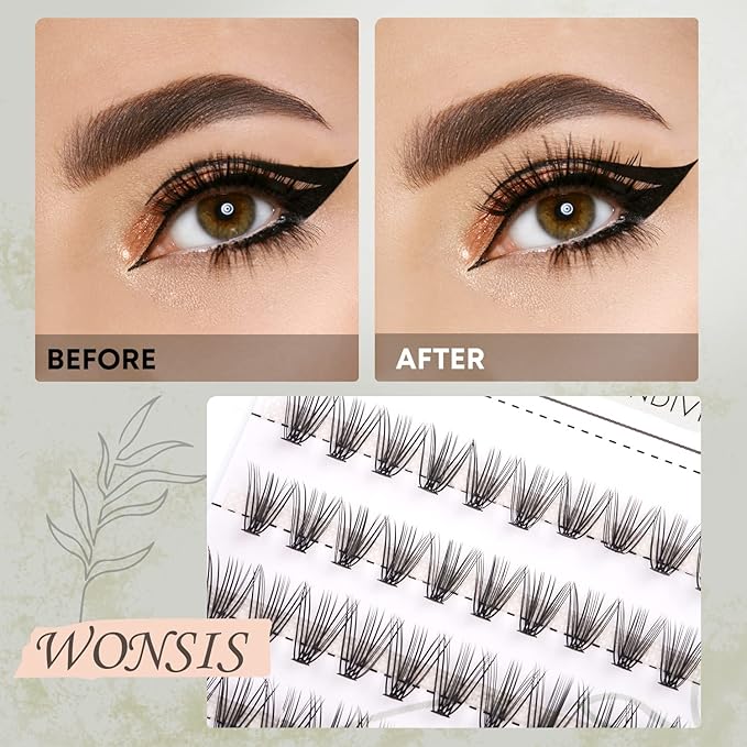 Lash Clusters, Individual Lashes, 240 Pcs 20D Individual Lash Extensions, Volume Soft Lightweight Reusable DIY Eyelash Extensions, Thickness 0.07mm C Curl False Eyelashes 8/9/10/11/12mm