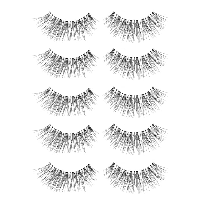 Ardell Wispies False Eyelashes 113 - Black, Natural Look Wispy Lashes, Soft & Lightweight Strip Lashes, 5 Pairs, 1 Pack
