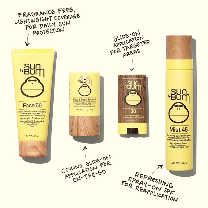 Sun Bum SPF 50 Face Cream Sunscreen with Zinc Oxide - Broad Spectrum Moisturizing Facial Sunscreen with Vitamin E - Hawaii 104 Act Compliant (Without Octinoxate & Oxybenzone) - Travel Size - 1 oz