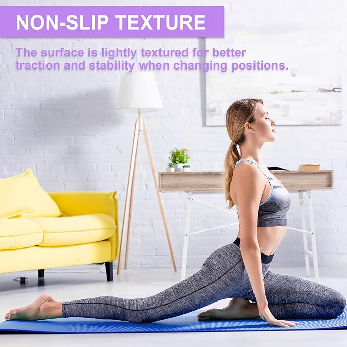 Funtery 3 mm Thick Yoga Mat Exercise Workout Mat Non Slip Fitness Pad for Women Gym Home Yoga Pilates