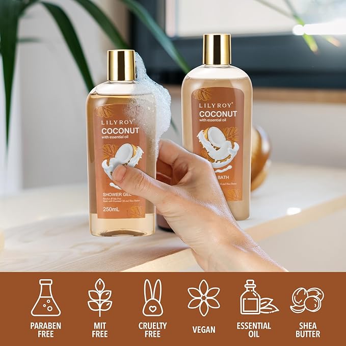 Valentines Day Gifts for Women - 7Pcs Luxury Bath and Body Gift Basket Set for Women & Men Perfect Gift | Mothers Day Gifts for Mom, Fathers Day, Birthday, Christmas Gift for Her & Him All Occasion