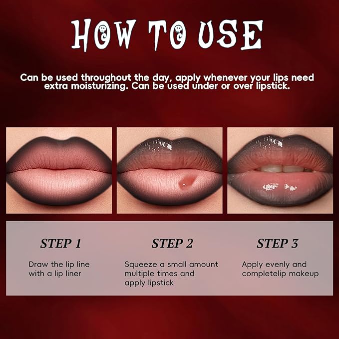 Lip Liner Gloss Set, Dark Purple Plumping Lip Liner Lip Pencil Moisturizing Lightweight Lip Gloss Lip Combo, High Shine Glossy Lip Tint Lip Stain Makeup Long Lasting Lip Contour for Women