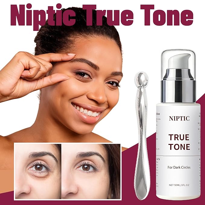 Niptic Dark Circle, Niptic True Tone Eye Cream, Under Eyes Serum for Dark Circles, Eye Repair Cream, Reducing Darks Circle and Puffiness, Repair the Eyes Skin, Reduce Wrinkles (1 PCS)
