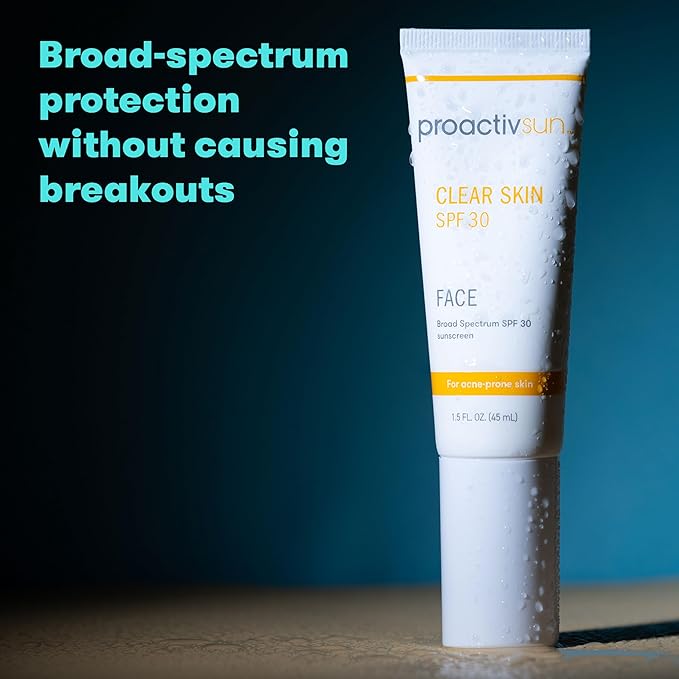 Proactiv Clear Skin Face Sunscreen Moisturizer With SPF 30 - Hydrating SPF Lotion And Sensitive Skin Sunscreen For Oily Skin And Acne-Prone Skin, Oil Free Matte Skincare Sunscreen, 1.5oz