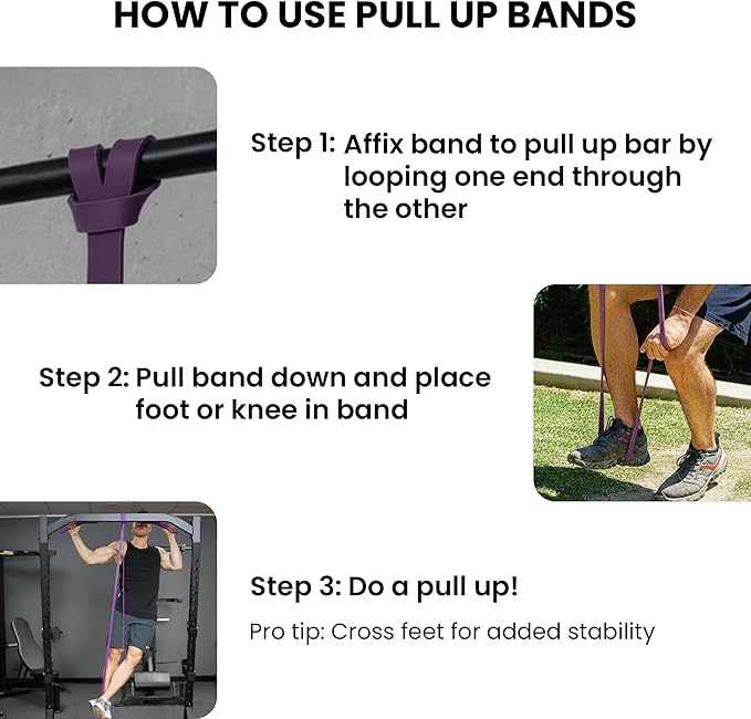 Rubberbanditz Pull Up Assist Resistance Bands Heavy Duty Loop Exercise Workout Bands for Powerlifting, Mobility, and Stretching