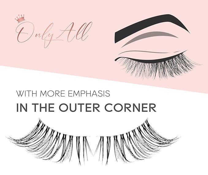 Onlyall Half Lashes Natural False Eyelashes C17