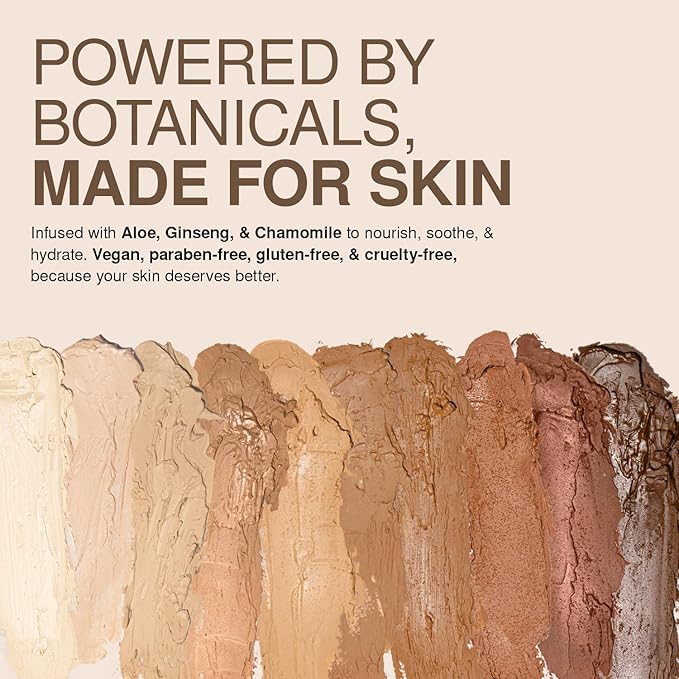 Palladio BUILD & BLEND Foundation Stick, Medium Coverage Buildable Contour Stick for Face, Ultra Blendable Creamy Formula for a Natural Shine Free Finish, (Warm Caramel)