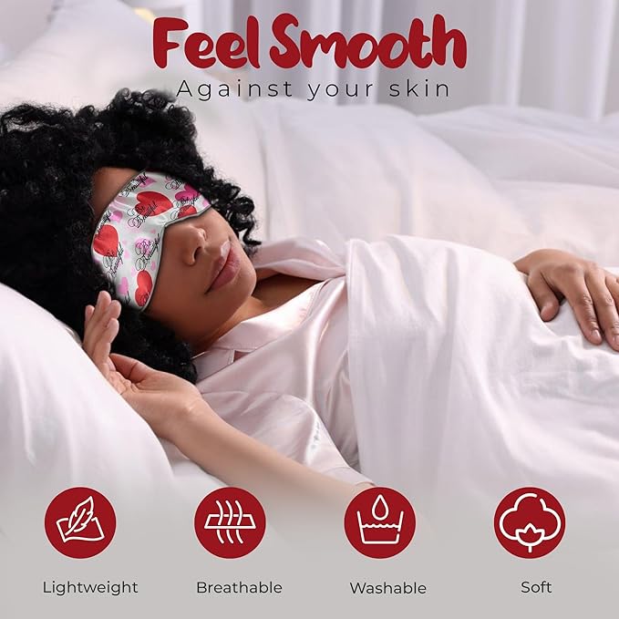Luxury Elastic Band Sleep Mask – Soft, Lightweight & Ultra Comfort-Perfect for Light Blocking Wake up Radiant (Silver, Adjustable Strap)