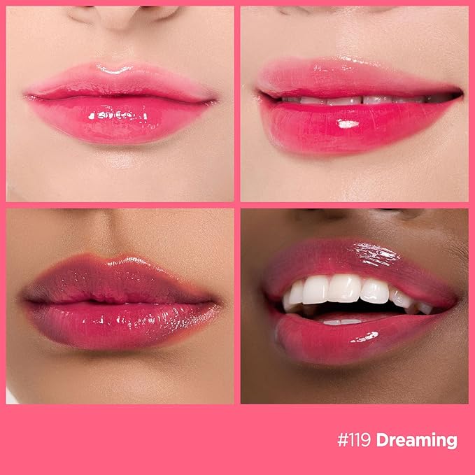 Laka Fruity Glam Tint, 4.5g/0.15oz, Glowing Lip Stain with Wide Color Spectrum, Hydrating & Lightweight Texture, Buildable Color, Non-Sticky, Vegan, K-Beauty (#119 Dreaming)